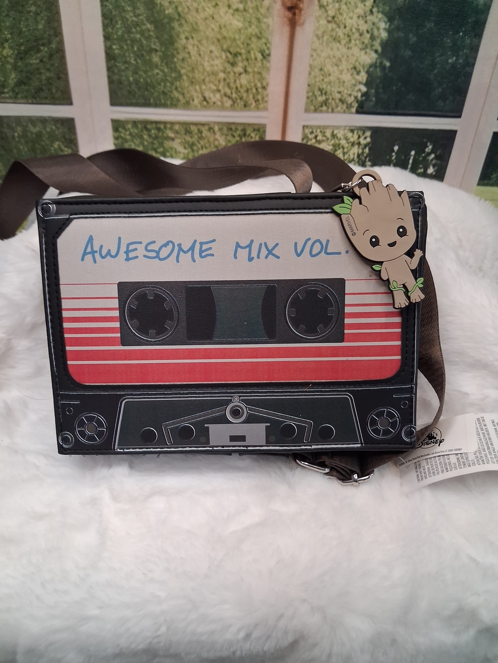 NWT Disney Guardians of the Galaxy Black and Red 'Awesome Mix Vol.' Crossbody